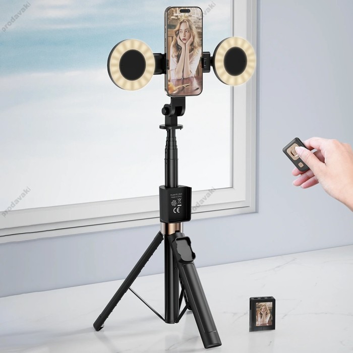 Монопод-трипод XO SS23 Smart Screen Projection Bluetooth Selfie Stick 1.7m Black